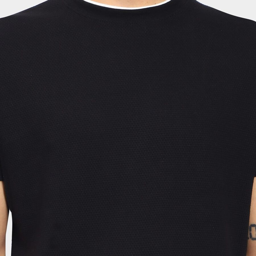 Men's 100% Cotton T-Shirt, Black, large image number null
